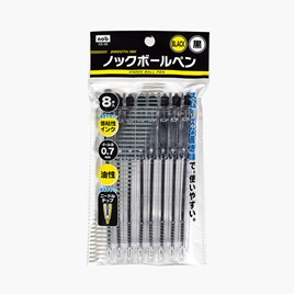 Bút bi đen 0.7mm 8 cây