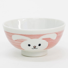 Chén bát sứ Nhật Bản, chén bát ăn cơm 10.5cm (Thỏ con), dùng được lò vi sóng