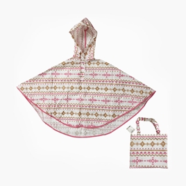Áo mưa trẻ em cánh dơi họa tiết Kilim kèm túi đựng 100-120cm (Hồng)