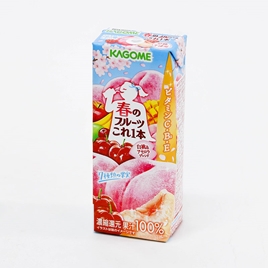 Nước ép trái cây nguyên chất Kagome 200ml (Đào trắng & Sơ ri)