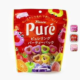 Kẹo dẻo trái cây Nhật Bản Kanro Pure 156g (Nhiều mẫu)-Giao mẫu ngẫu nhiên