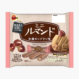 Bánh xốp phủ socola Nhật Bản Lumonde vị hạt dẻ 121g (24 cái)