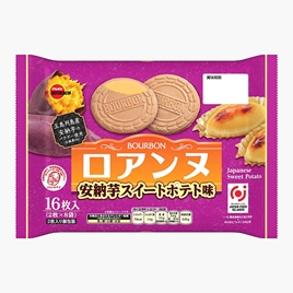 Bánh quy Nhật Bản Bourbon Roanne vị khoai lang Nhật Bản 113.6g (2 cái x 8 gói)