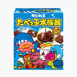 Bánh quy ăn dặm Ginbis hình sinh vật biển nhân socola đen 50g