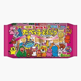 Bánh quy Nhật Bản Ginbis hình thú vị bơ 138g (6 gói)