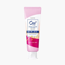 Kem đánh răng Nhật Bản Ora2 me Stain Clear hương bạc hà lá đào 140g, Răng trắng bóng, hơi thở thơm mát