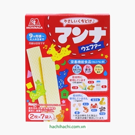 Thực phẩm bổ sung: Bánh xốp ăn dặm Morinaga 35.7g (2 cáix7 gói)