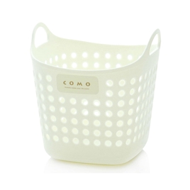 Giỏ nhựa đựng vật dụng mini 10.5x10.5x11 cm (Trắng)