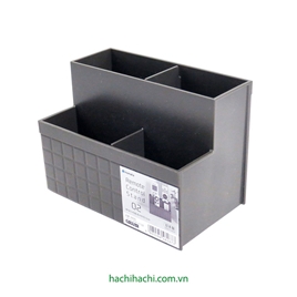 Khay đựng vật dụng, văn phòng phẩm, remote chia ngăn 4 ngăn 14.1x8.6cm