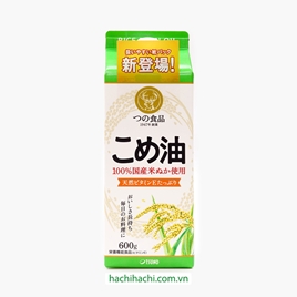 Dầu gạo Nhật Bản nguyên chất Tsuno 600g (654ml)