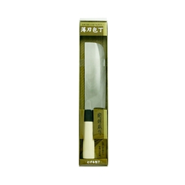 Dao bếp inox Nhật Bản Nikken Tsubazo Nakiri lưỡi 17cm, cán gỗ