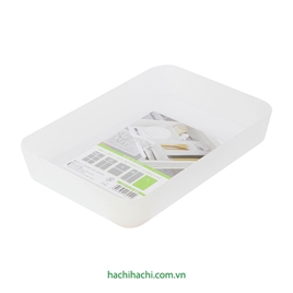 Khay đựng vật dụng, đồ dùng nhà bếp 26.8x18.5cm (Trắng)