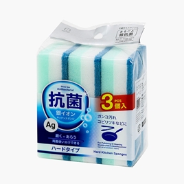 Mút rửa chén ion bạc kháng khuẩn Kokubo 3 cái (loại cứng)
