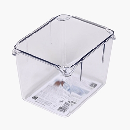 Khay tủ lạnh, khay đựng đồ ngăn tủ Nhật Bản Kokubo trong suốt 14x11cm