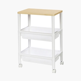 Kệ để đồ đa năng Nhật Bản 3 tầng có bánh xe 29.5x45.5cm