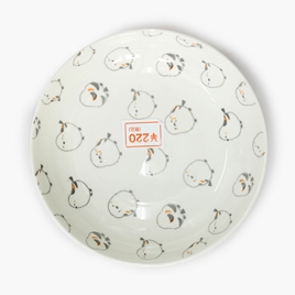 Đĩa sứ 16.7cm, đĩa gốm sứ sâu lòng (Chim Shimaenaga), dùng được lò vi sóng