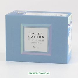 Bông tẩy trang Cotton Labo 5 lớp 80 miếng nhỏ