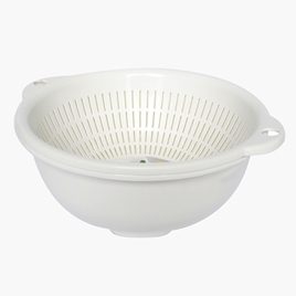 Bộ thau rổ nhựa Nhật Bản Sanada 1.1L (Trắng)
