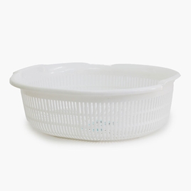 Rổ nhựa Nhật Bản Sanada 32.7x29.1cm (Trắng)