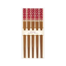 Đũa tre Nhật Bản đầu nhọn chống trượt 22.5cm (5 đôi)
