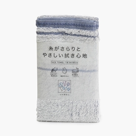 Khăn vải cotton Nissen 34x80cm Itosarari Muji Blue