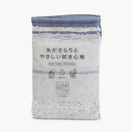 Khăn vải cotton Nissen 34x35cm Itosarari Muji Blue
