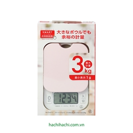 Cân điện tử Pearl Metal 3kg (Trắng hồng)