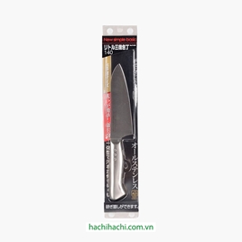 Dao bếp inox nguyên khối Pearl Metal Santoku lưỡi 14cm