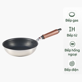 Chảo chống dính cao cấp Nhật Bản Hokuriku 20cm Plateado, dùng được bếp từ