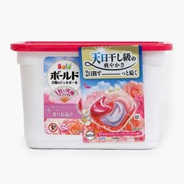 Viên giặt xả Nhật Bản khử mùi, chống nhăn, ố vàng 4 trong 1 Bold P&G Hương hoa 14 viên