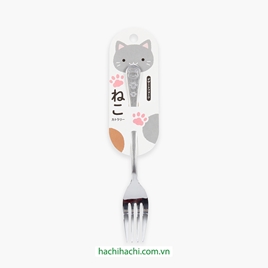 Nĩa inox, nĩa ăn trái cây Nhật Bản, nĩa ăn trái cây Nhật Bản Echo Metal hình mèo 17.6cm