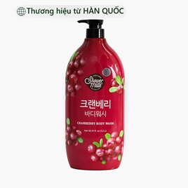 Sữa tắm Hàn Quốc Aekyung Showermate natural cranberry body wash (hương nam việt quất tươi mát) 1.2L