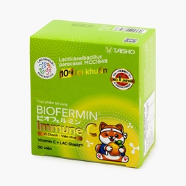 TPBS: Viên nhai Biofermin Immune C - vị chanh (50 viên)