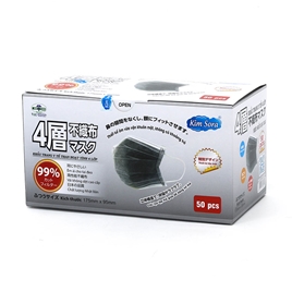 Khẩu trang y tế Kim Sora 4 lớp than hoạt tính (50 cái)