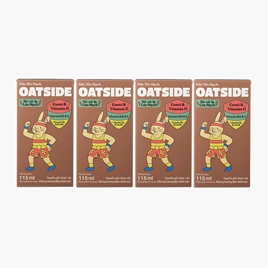 TPBS: Sữa yến mạch vị socola lúa mạch Oatside 115mlx4 hộp