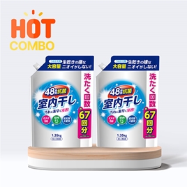 Combo siêu tiết kiệm 2 Nước giặt kháng khuẩn khử mùi Daiichi hương hoa túi  1.35kg