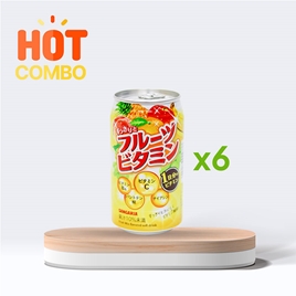 Combo siêu tiết kiệm 6 lon TPBS: Nước ép trái cây Vitamin Sangaria 340g