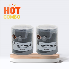 Combo siêu tiết kiệm 2 hộp Tăm bông đầu xoắn 180 cây (Đen)