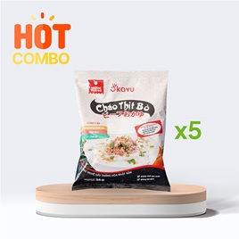 Combo siêu tiết kiệm 5 gói Cháo thịt bò Asuzac 36g