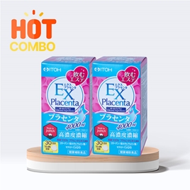 Combo siêu tiết kiệm 2 hộp TPBVSK: Viên uống Ex Placenta Itoh 120 viên, giảm lão hóa, làm đẹp da