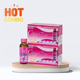 Combo siêu tiết kiệm 2 hộp TPBS: Nước uống Collagen Top 50mlx10 chai