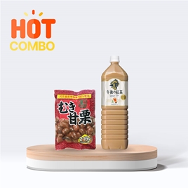 Combo siêu tiết kiệm Hạt dẻ Organic 216g (108g x 2 gói) và Trà sữa Kirin 1.5L