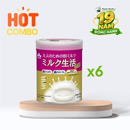 Combo siêu tiết kiệm 6 hộp TPBS: Sữa bột dinh dưỡng cho người lớn Morinaga Plus 300g