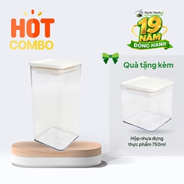 Combo siêu hời mua Hộp nhựa đựng thực phẩm 1.5L tặng Hộp nhựa đựng thực phẩm 750ml
