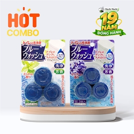 Combo siêu tiết kiệm Viên thả bồn cầu khử mùi 60gx3 viên hương Bạc hà và Lavender
