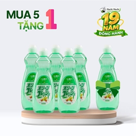 Combo siêu hời mua 5 tặng 1 Nước rửa chén trung tính dầu Olive Rocket 600g