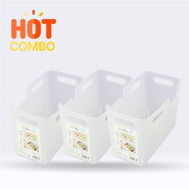 Combo siêu tiết kiêm 3 Khay đựng rau củ quả trong tủ lạnh 12.7x24cm