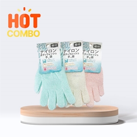 Combo siêu tiết kiêm 3 Bao tay tắm tẩy tế bào chết, tạo bọt mịn 1 cặp (Nhiều mẫu)
