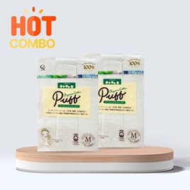 Combo siêu tiết kiêm 2 Bông tẩy trang Cotton Organic thiên nhiên 200 miếng size M