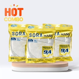 Combo siêu tiết kiêm 3 Khẩu trang y tế  Kim Sora 4 lớp 9A 10 cái (Nhiều mẫu)